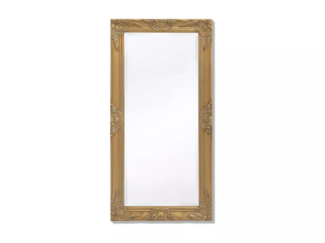 Miroir mural style baroque 100x50 cm Doré