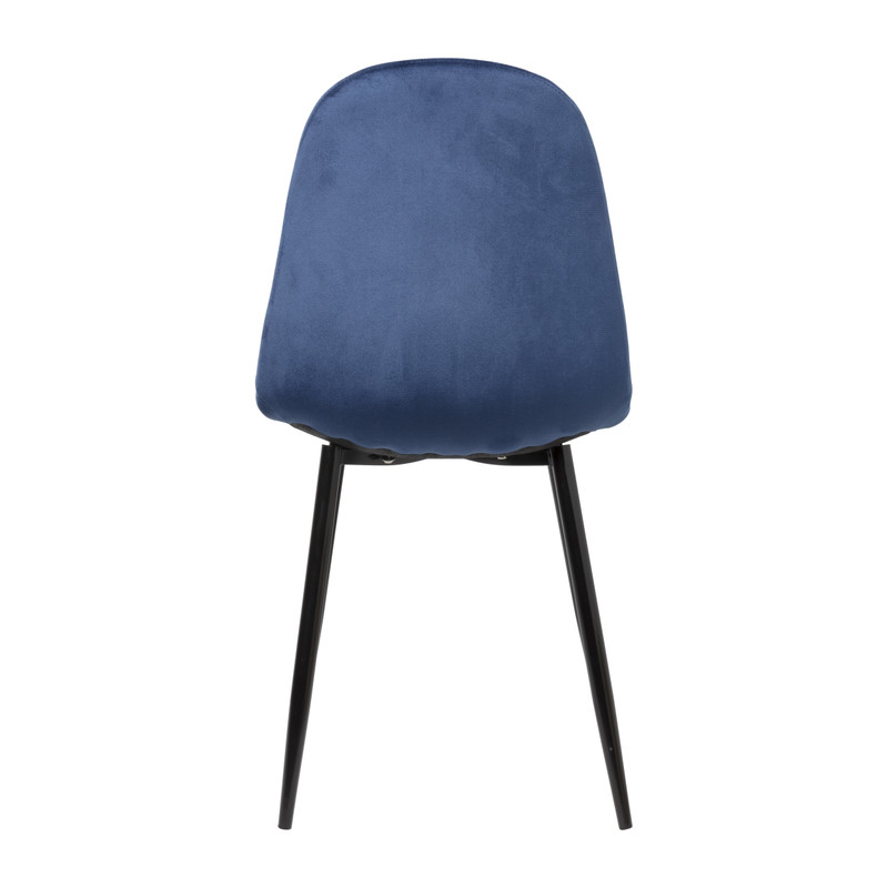 Eetkamerstoel Ivy velvet - donkerblauw - 88x44x53 cm
