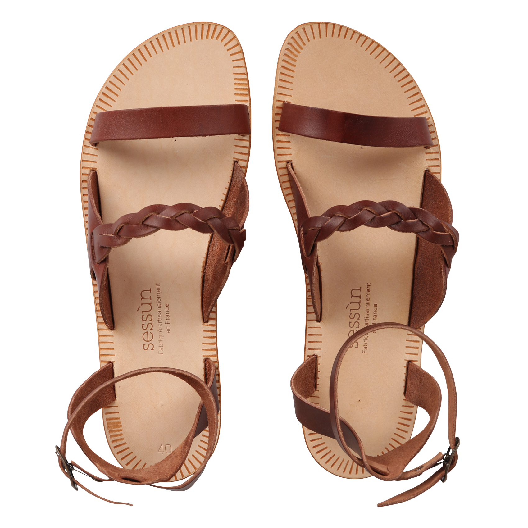 THEMIS - Sandales en cuir | Marron
