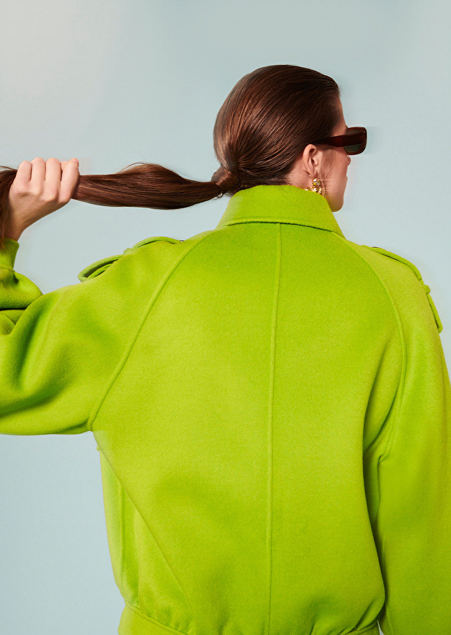 Blouson Bettyvert en laine double face