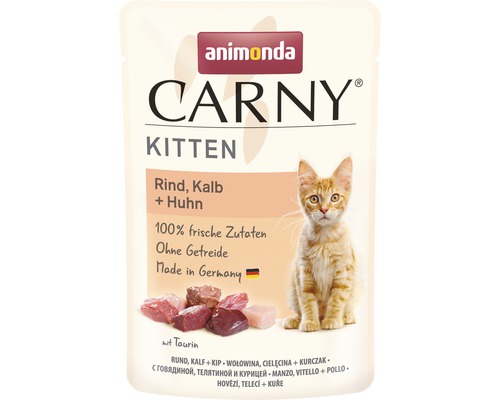 Animonda Carny Kitten natvoer voor katten, rund & kalf, 85g
