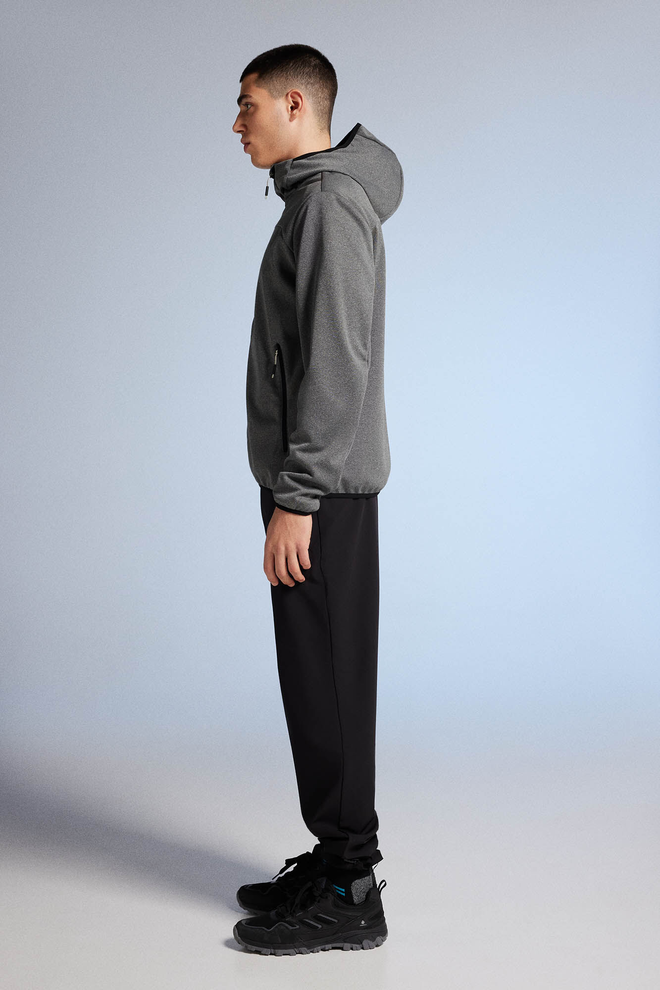 Jaqueta técnica softshell - cinza médio