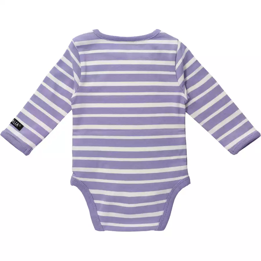 Villervalla Body Langarm Stripes lavendel