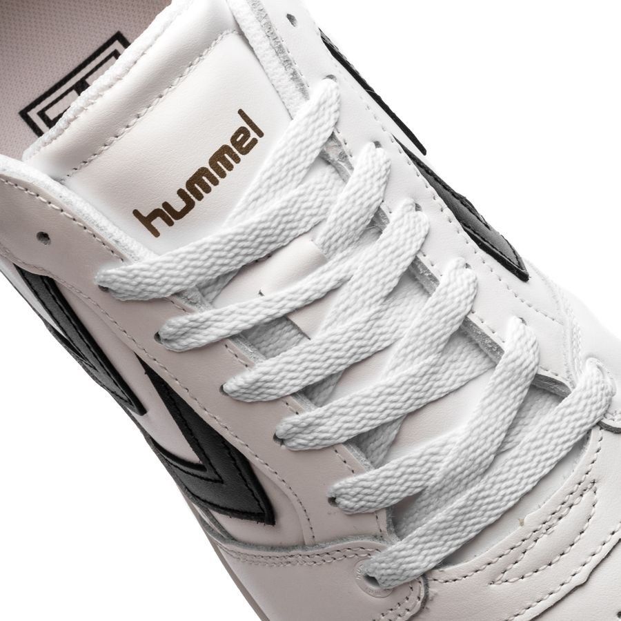Hummel Chaussures Power Play Cuir - Noir/Blanc/Gris