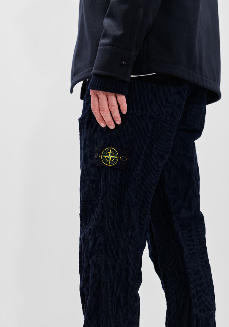 donkerblauwe stone island cargobroeken trousers