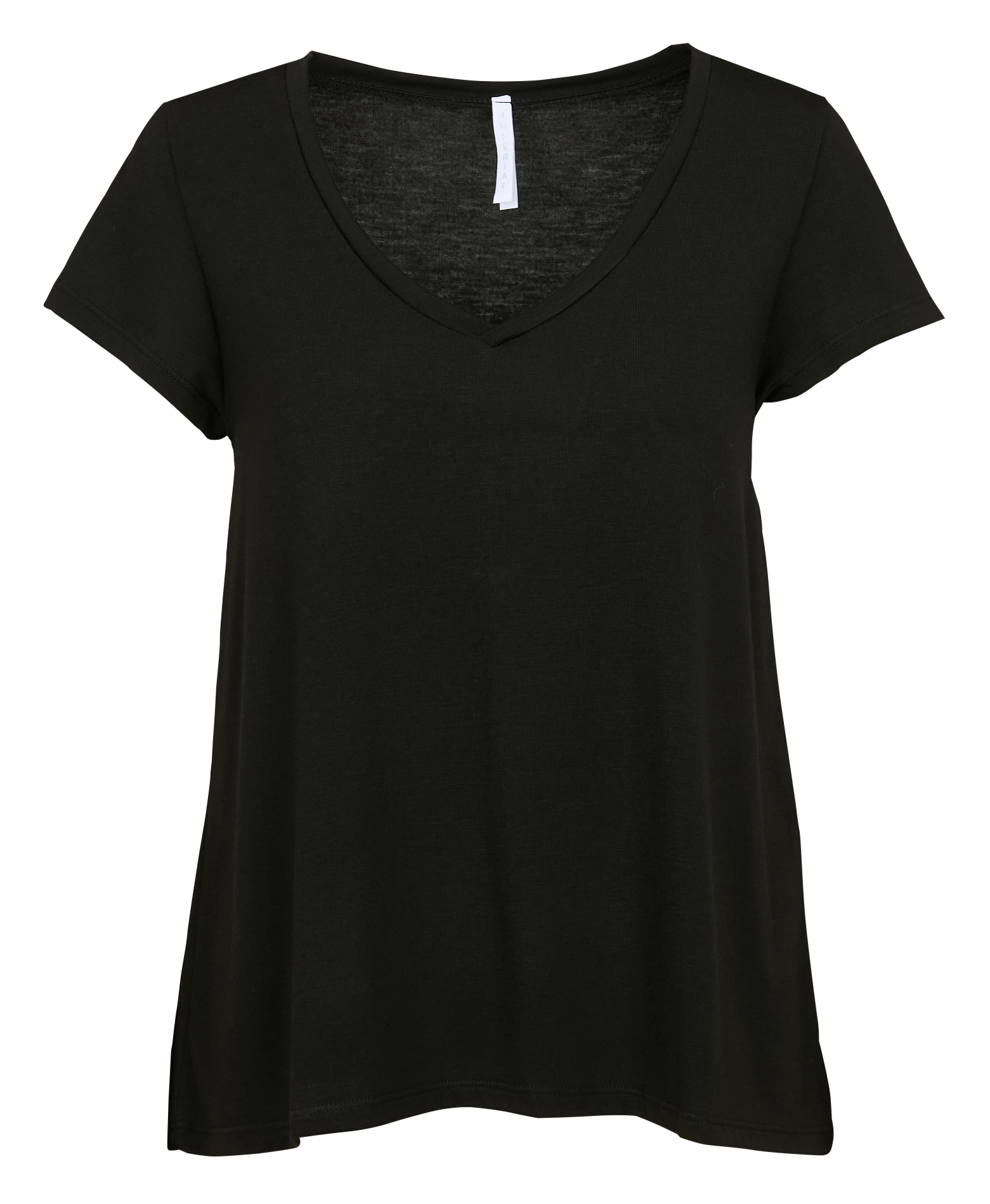 Tee-shirt col V droit | Noir