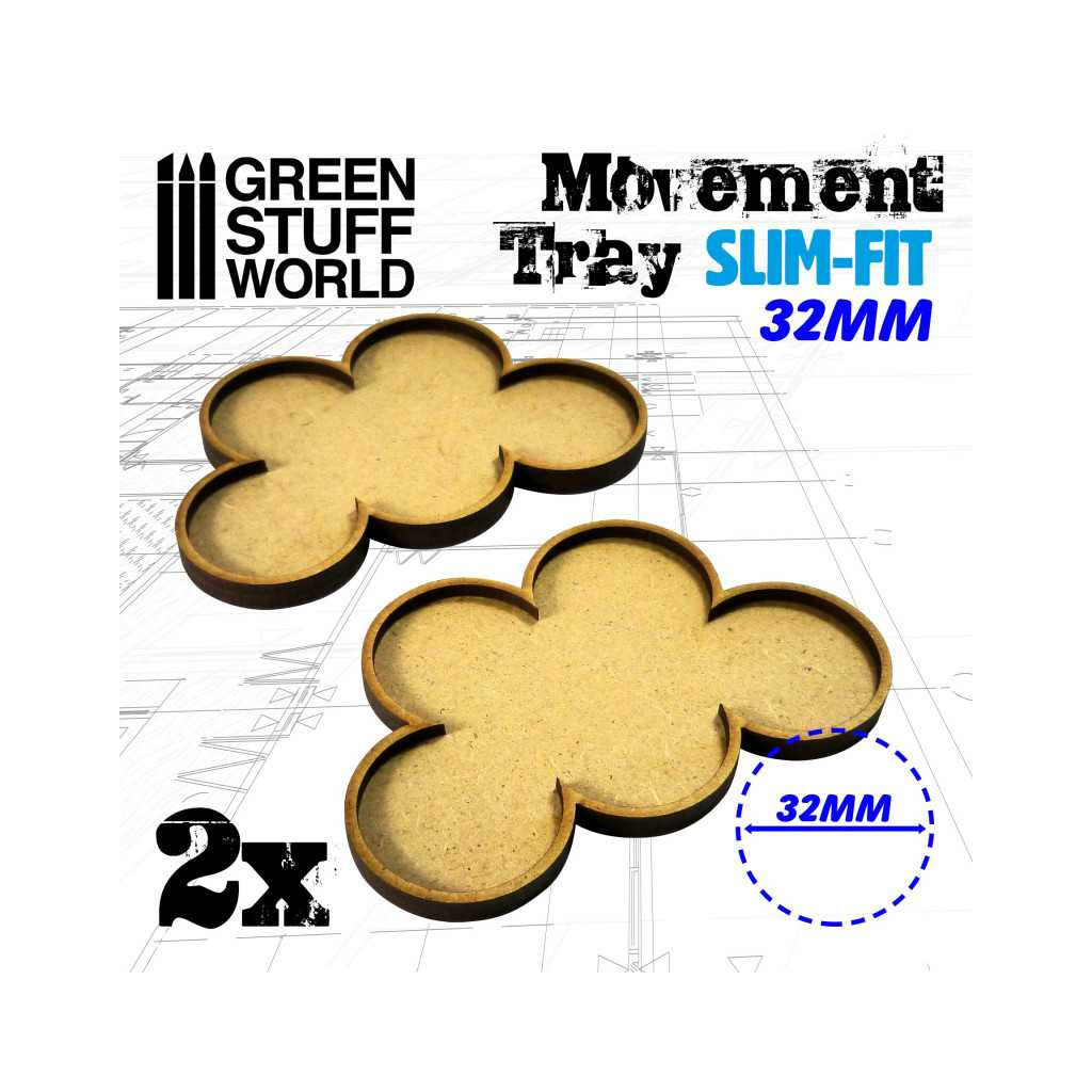 Plateaux de Mouvement MDF 32mm x5 - Skirmish