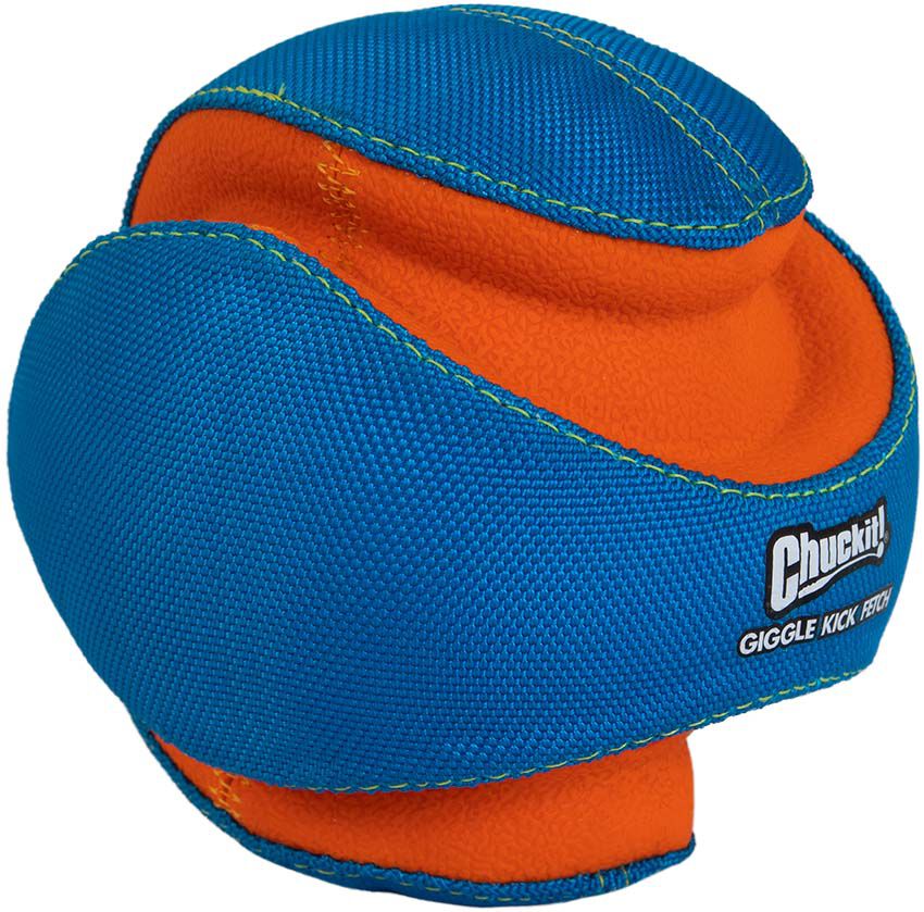 Chuckit Giggle kick Fetch - Apporteren - Hondenspeelgoed - Blauw/Oranje - 22x16x14 cm - Small