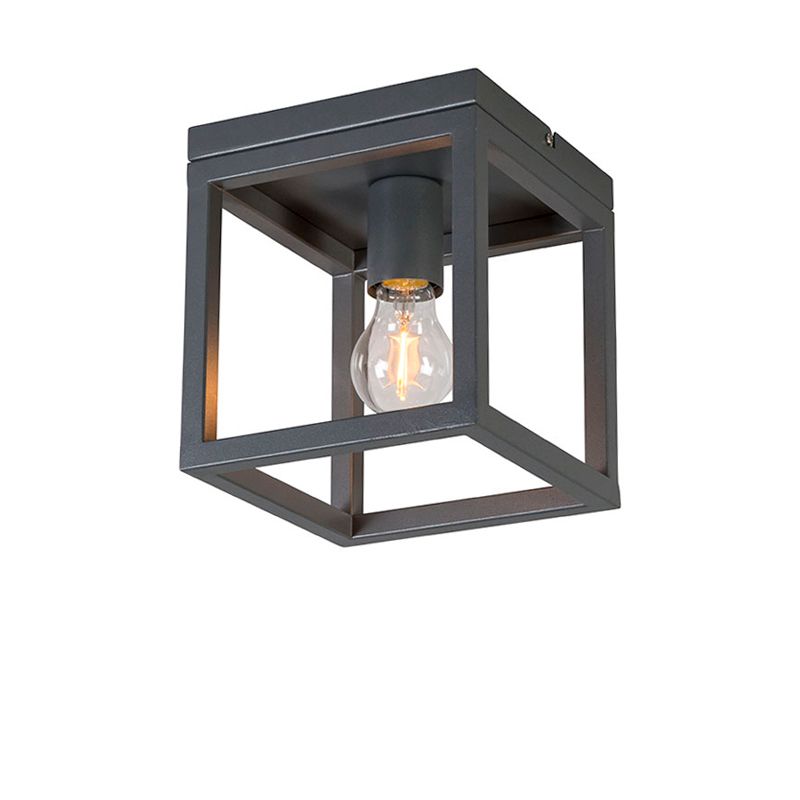 Industriële plafondlamp donkergrijs - Cage