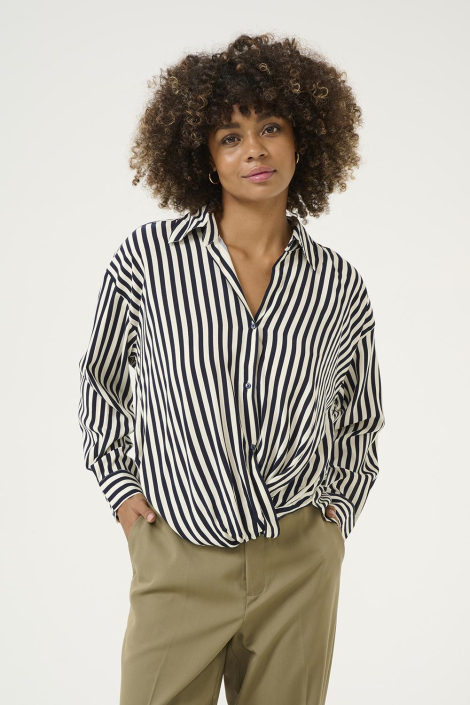 Culture blauwe dames blouse