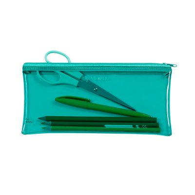 Trousse plate Crystal - 1 compartiment - 5 coloris disponibles - Viquel