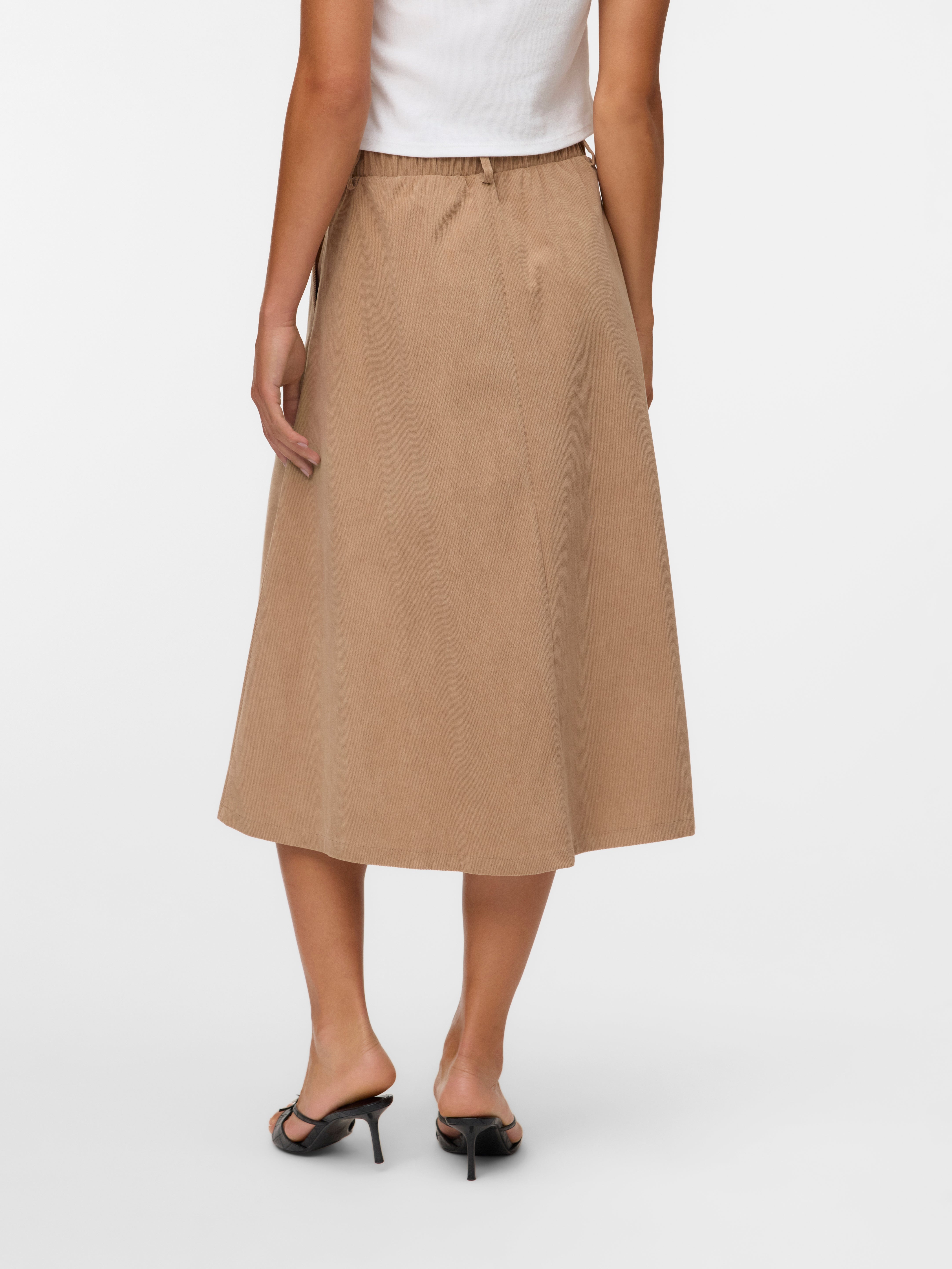 VMVIENNA High waist Corduroy Midi-rok