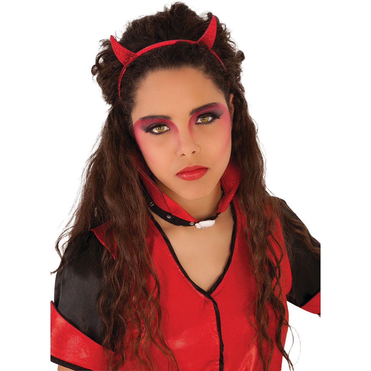 Serre-tête Diablesse rouge à paillettes
