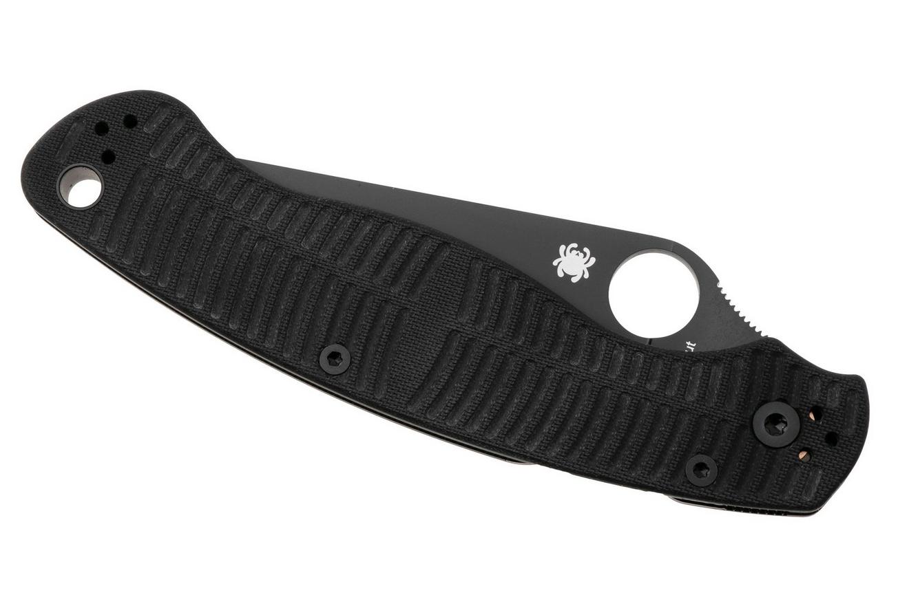 Spyderco Military 2 Salt Black DLC CPM MagnaCut C36GMCBKP2 Black G10 zakmes