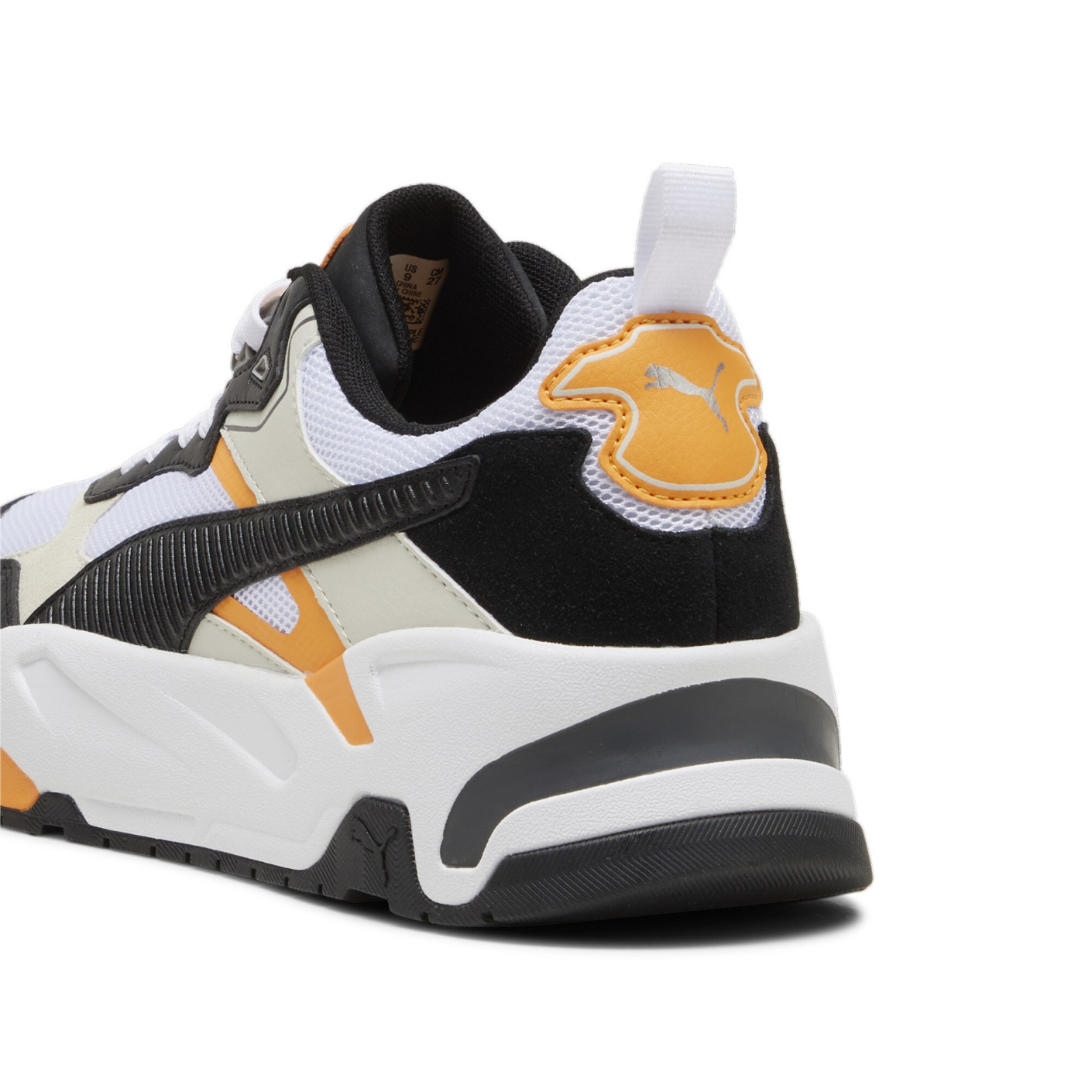 PUMA Trinity Sneakers Wit Zwart Beige Oranje