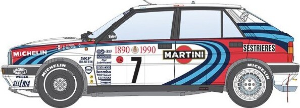 Italeri - Lancia Delta Hf Bil Byggesæt - 1:12 - 4709