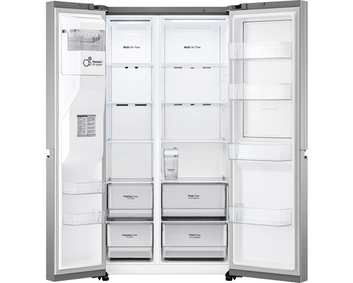 LG Side-by-Side koelkast (B x H x D: 913 x 1790 x 735 mm), Koelvak: 416 l, Vriesvak: 219 l, GSJV71PZTE