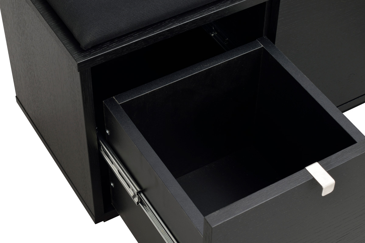 Houten bank Confetti zwart