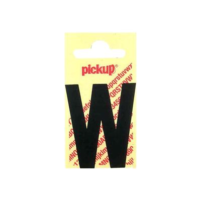 Pickup - Étiquette autocollante - 150 mm - Lettre W - noir mat
