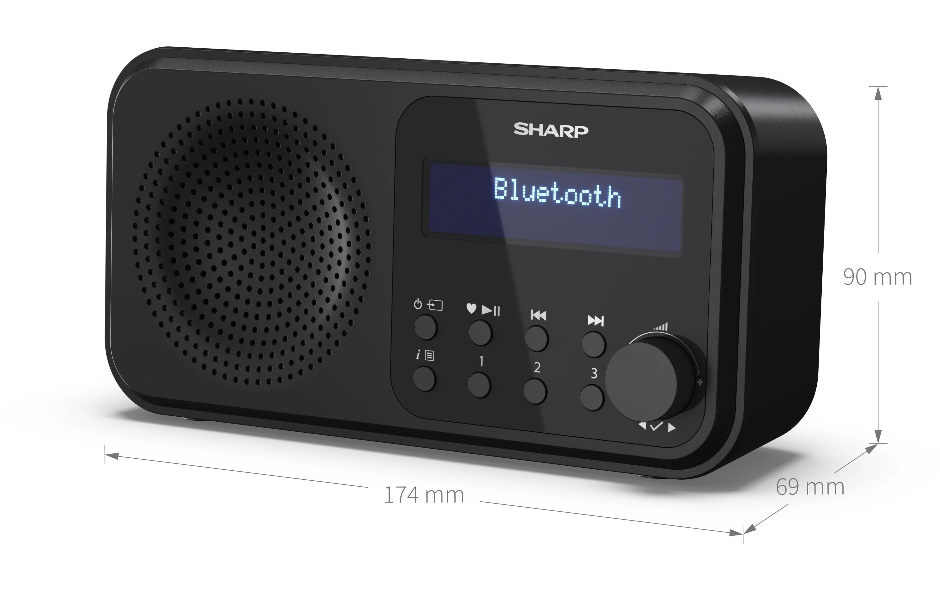 DAB+ Radio DR-P420 – SchwarzTragbares Digitalradio mit Bluetooth