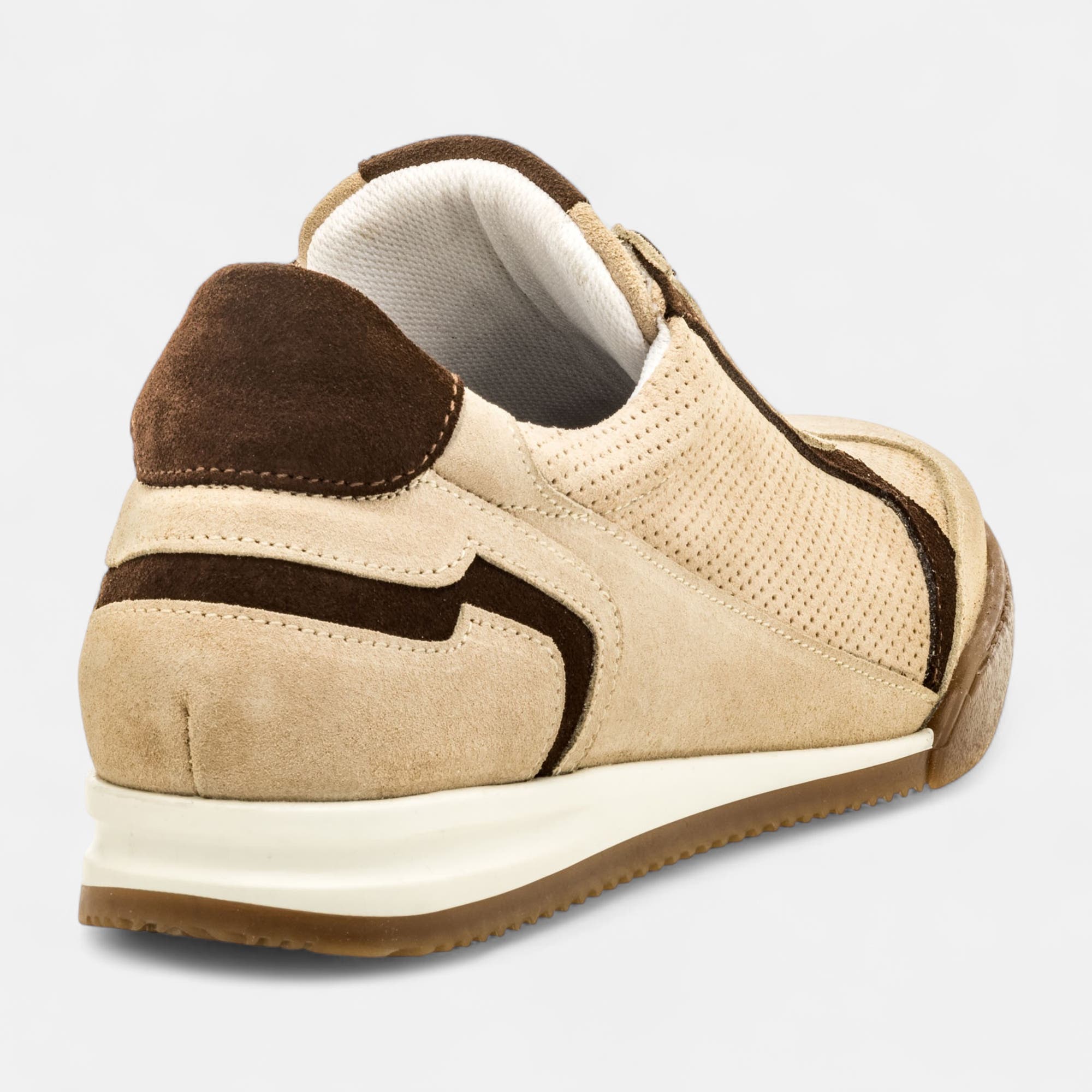 Baskets basses Femme en cuir beige