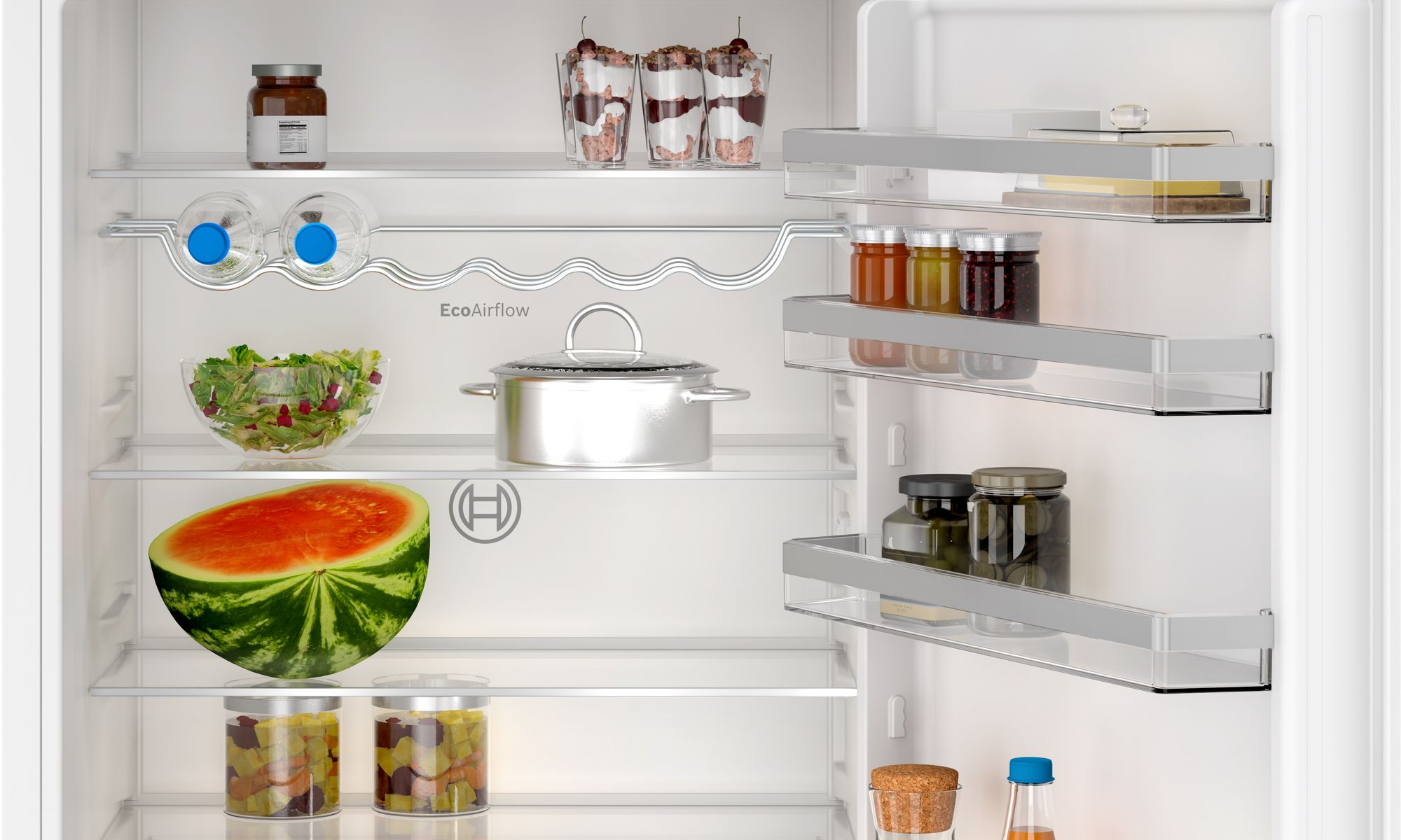 PRODUTO RECONDICIONADO # Refrigerador Combinado Embutido Série 4 193,5 x 70,8 cm Porta Fixa KBN96VFE0-B