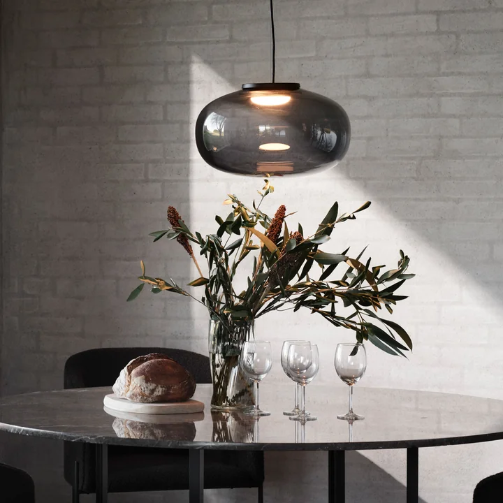 New Works - Karl-Johan LED Pendelleuchte Ø 23 cm, smoked