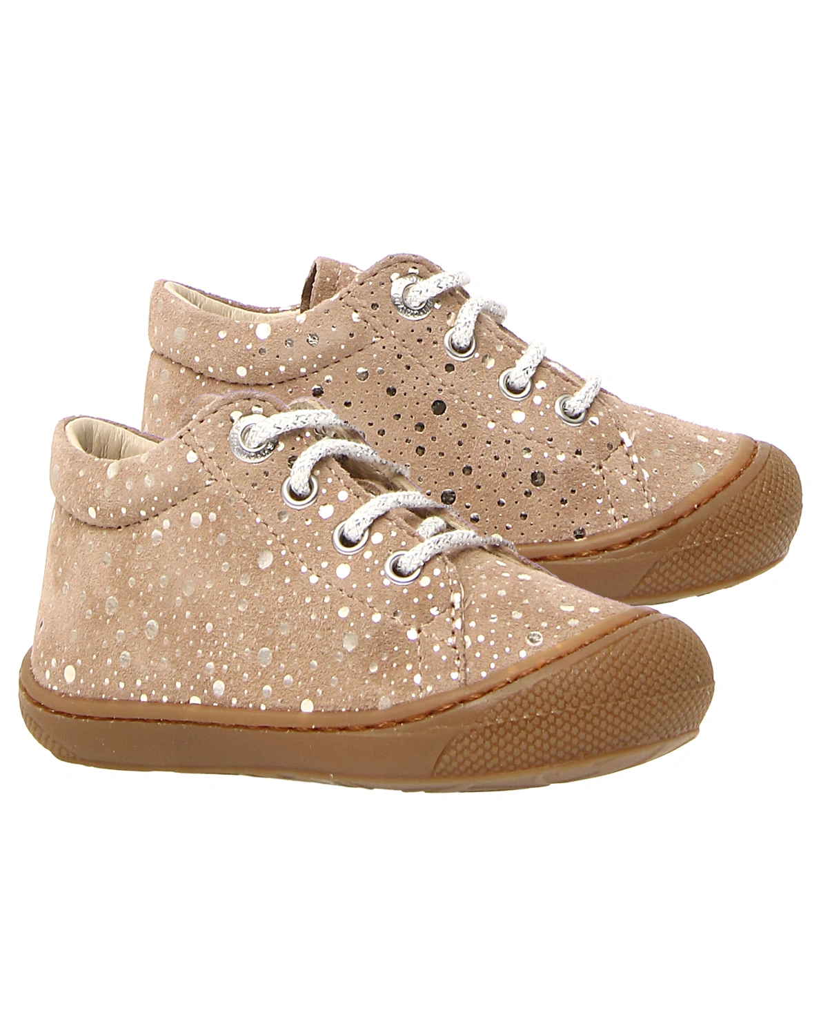 Schnür-Lauflernschuhe COCOON DOTTED in taupe