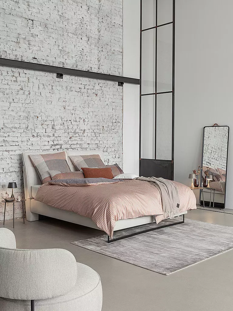 JOOP Satin Bettwäsche DIVIDED 70x90cm / 140x220cm Blush rosa