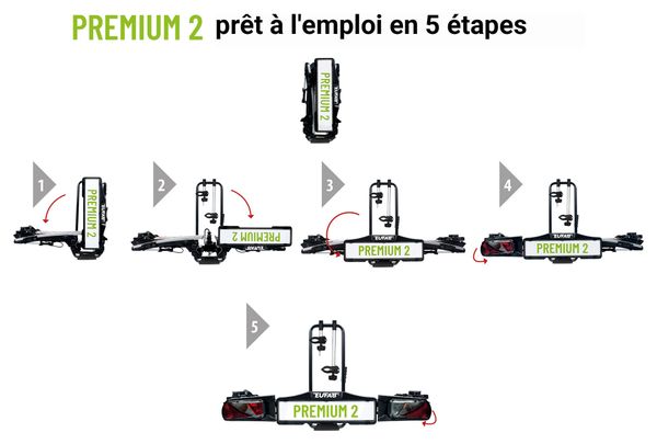 Eufab -  Porte-vélos 2 Vélos Pliable Et Basculant Premium 2 - Eufab