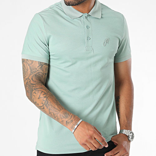 Polo Manches Courtes Vert Kaki Clair