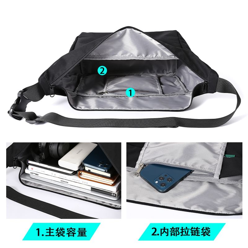 Wavecho - Effen waterdichte crossbodytas