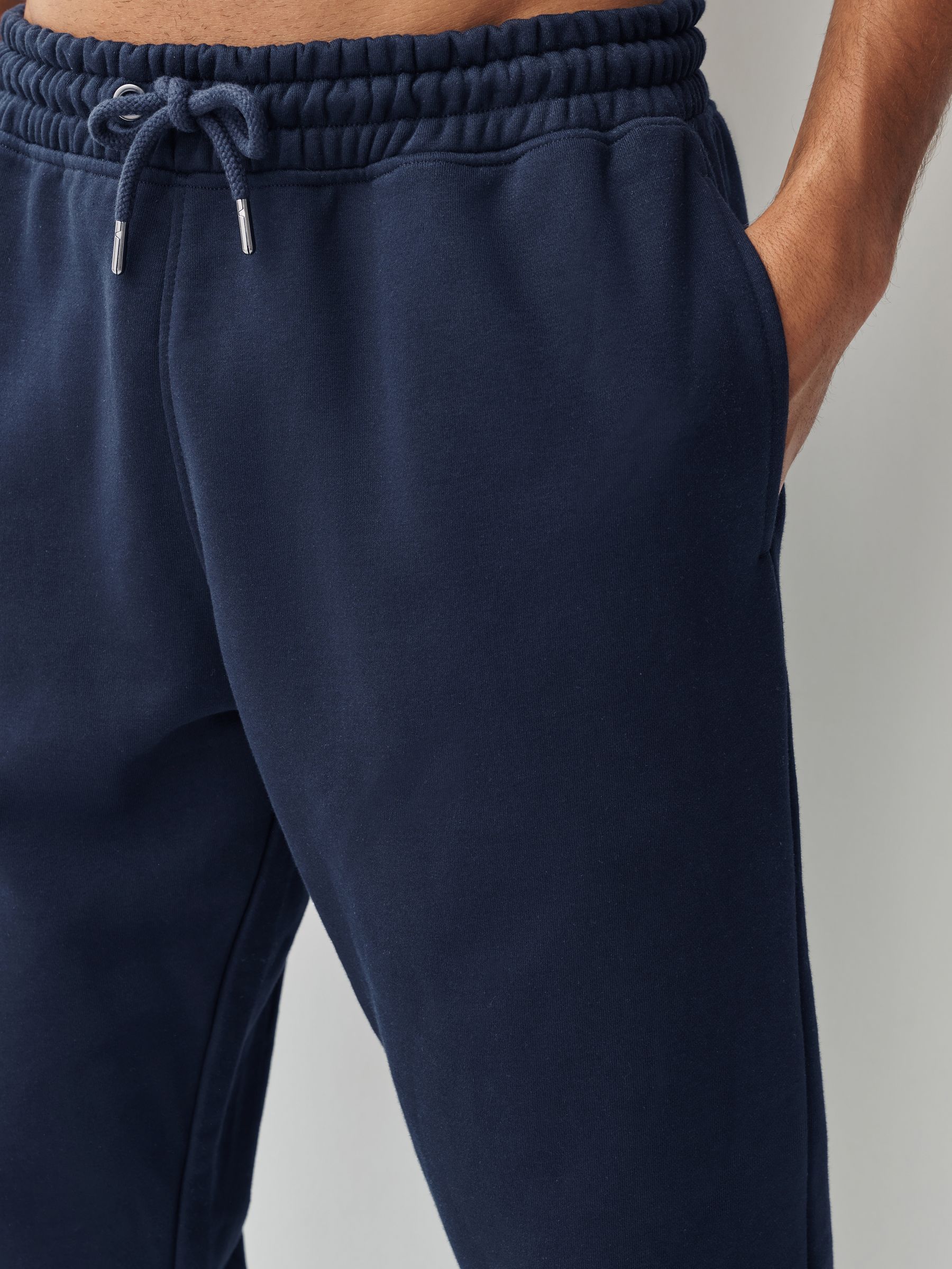 Donkerblauw - Relaxed fit - Katoenrijke Jersey Joggingbroeken