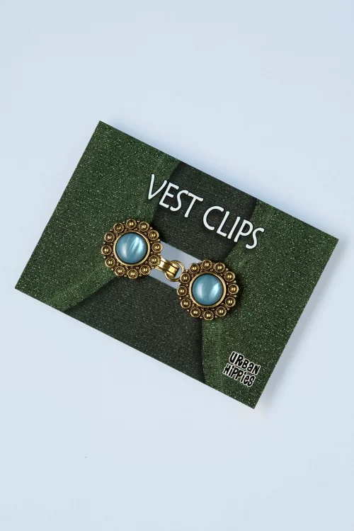 Urban Hippies Vestclips in goud en fjordblauw