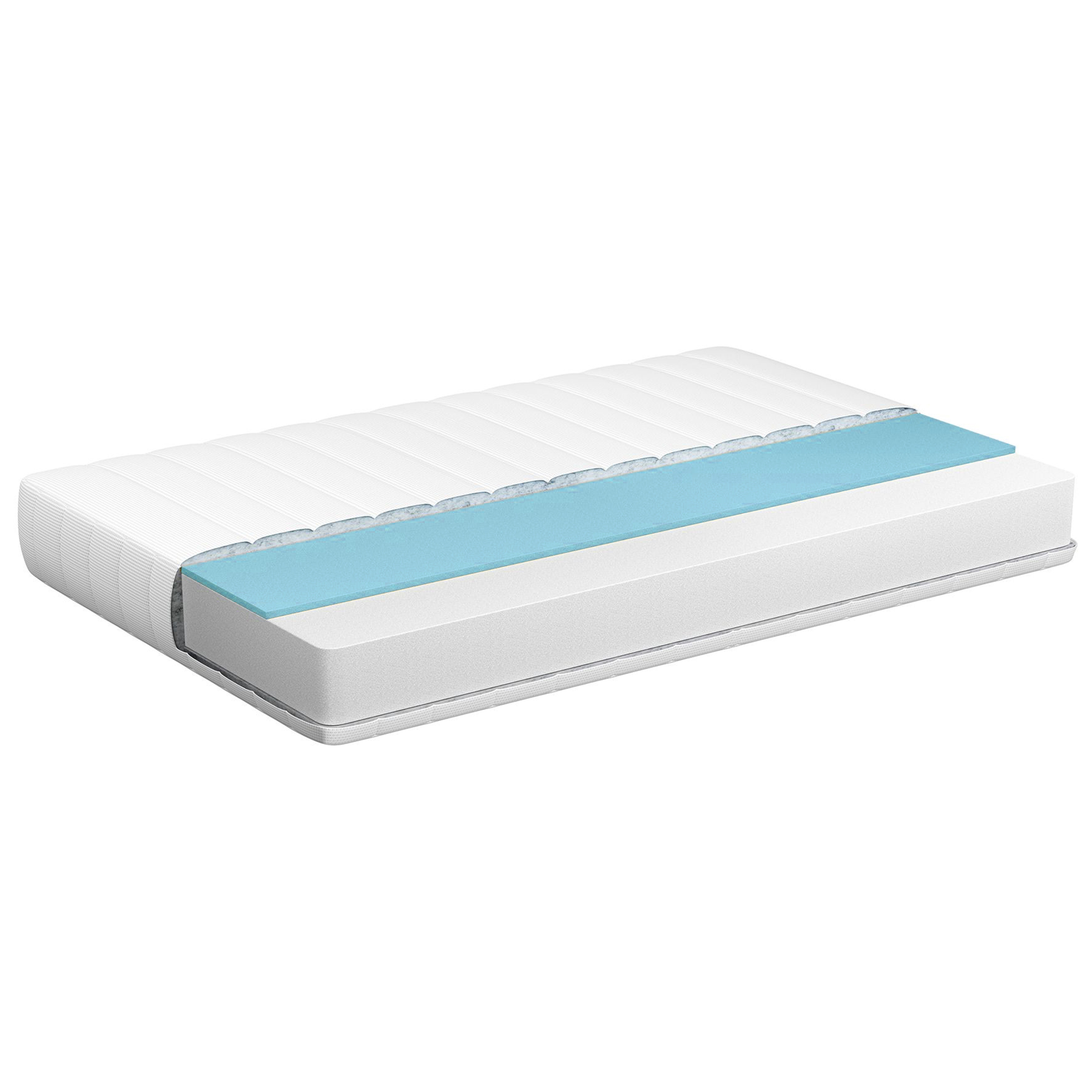 Beliani - PETITE - Schuimmatras - Wit - 80 x 200 cm - Polyester