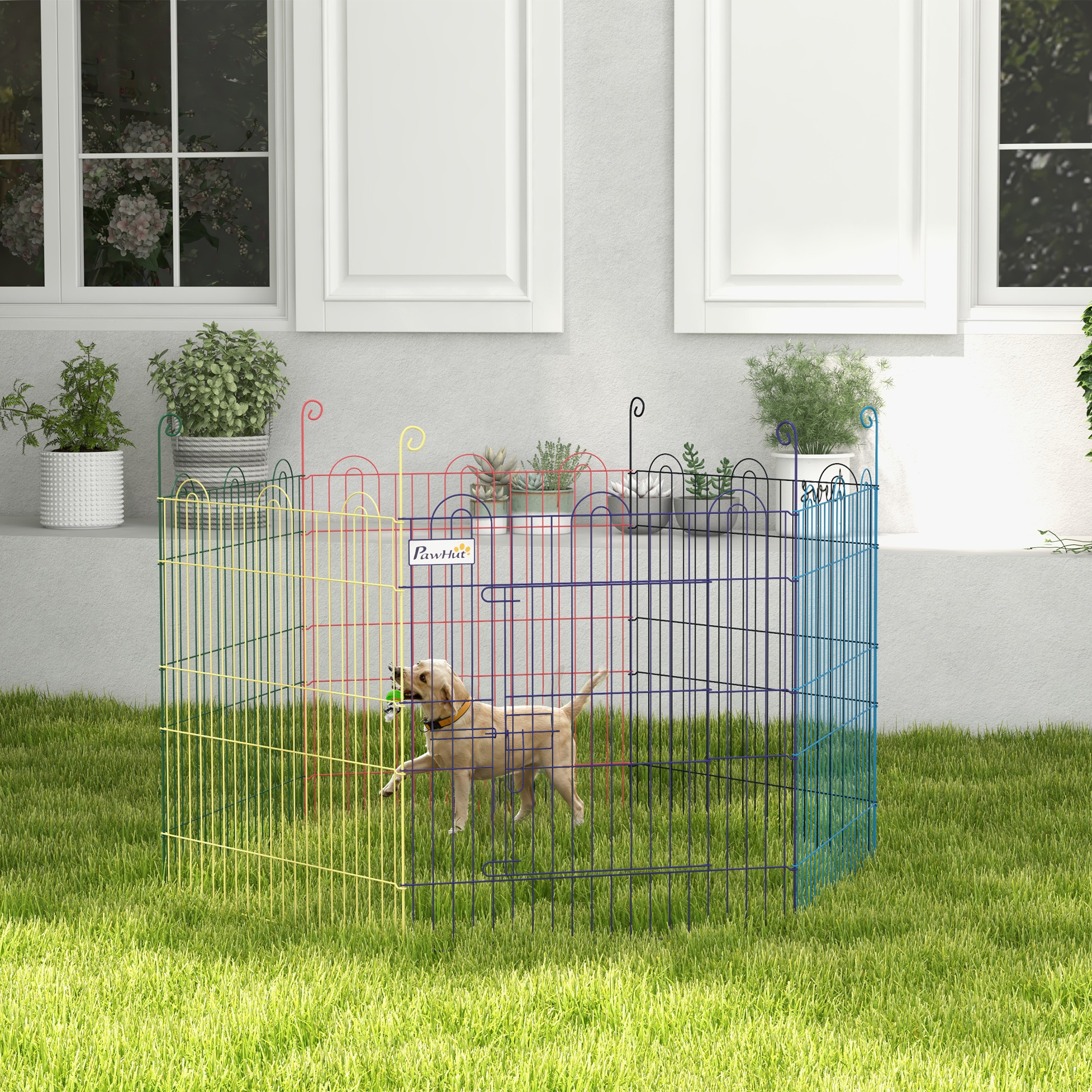 Parque infantil multicolorido para animais de estimação PawHut