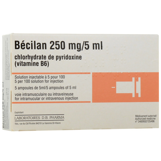 Bécilan 250mg : carence en vitamine B6