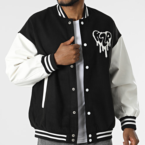 Veste Teddy MK21010 Noir Blanc