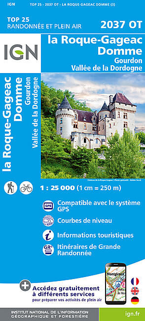 IGN - TOP25 2037OT LA ROQUE-GAGEAC DOMME IGN