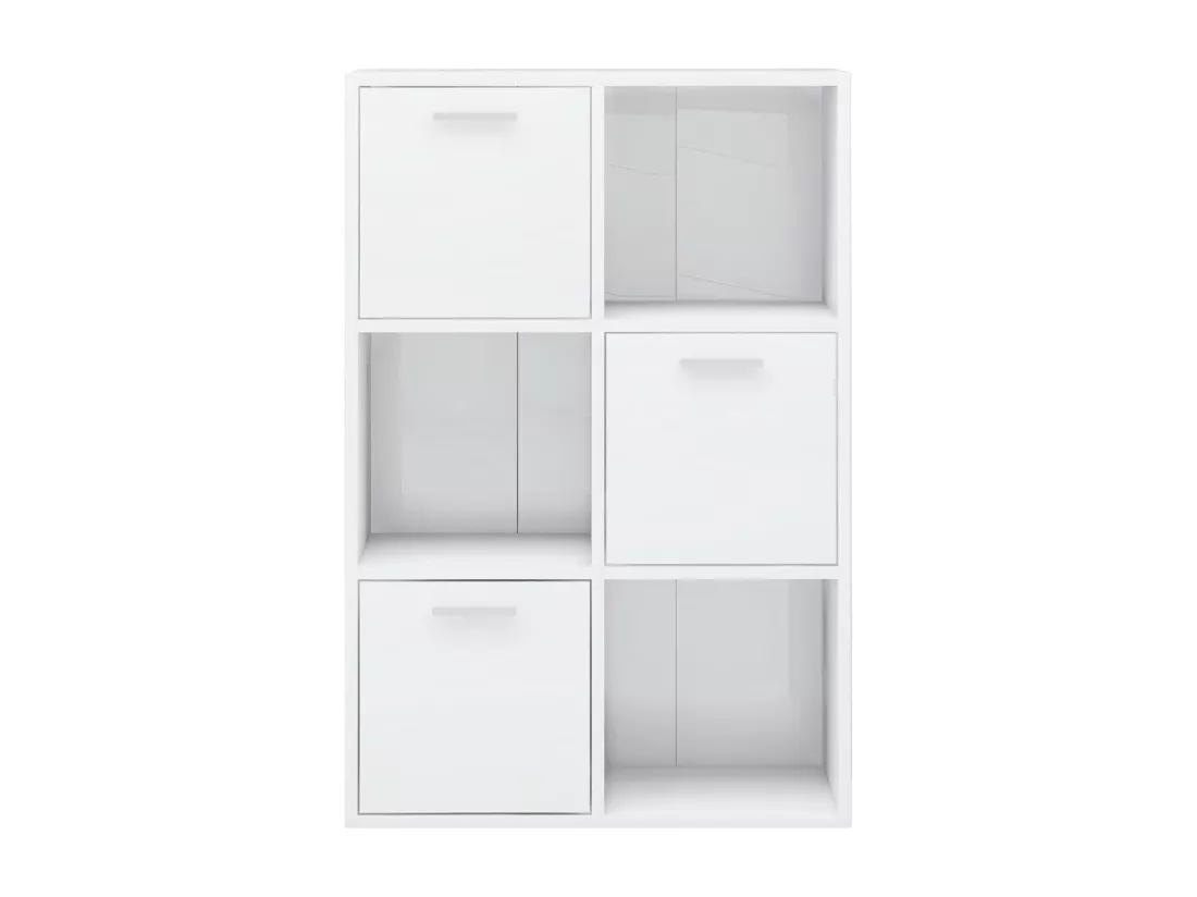 Armoire de rangement Blanc brillant Bois d’ingénierie