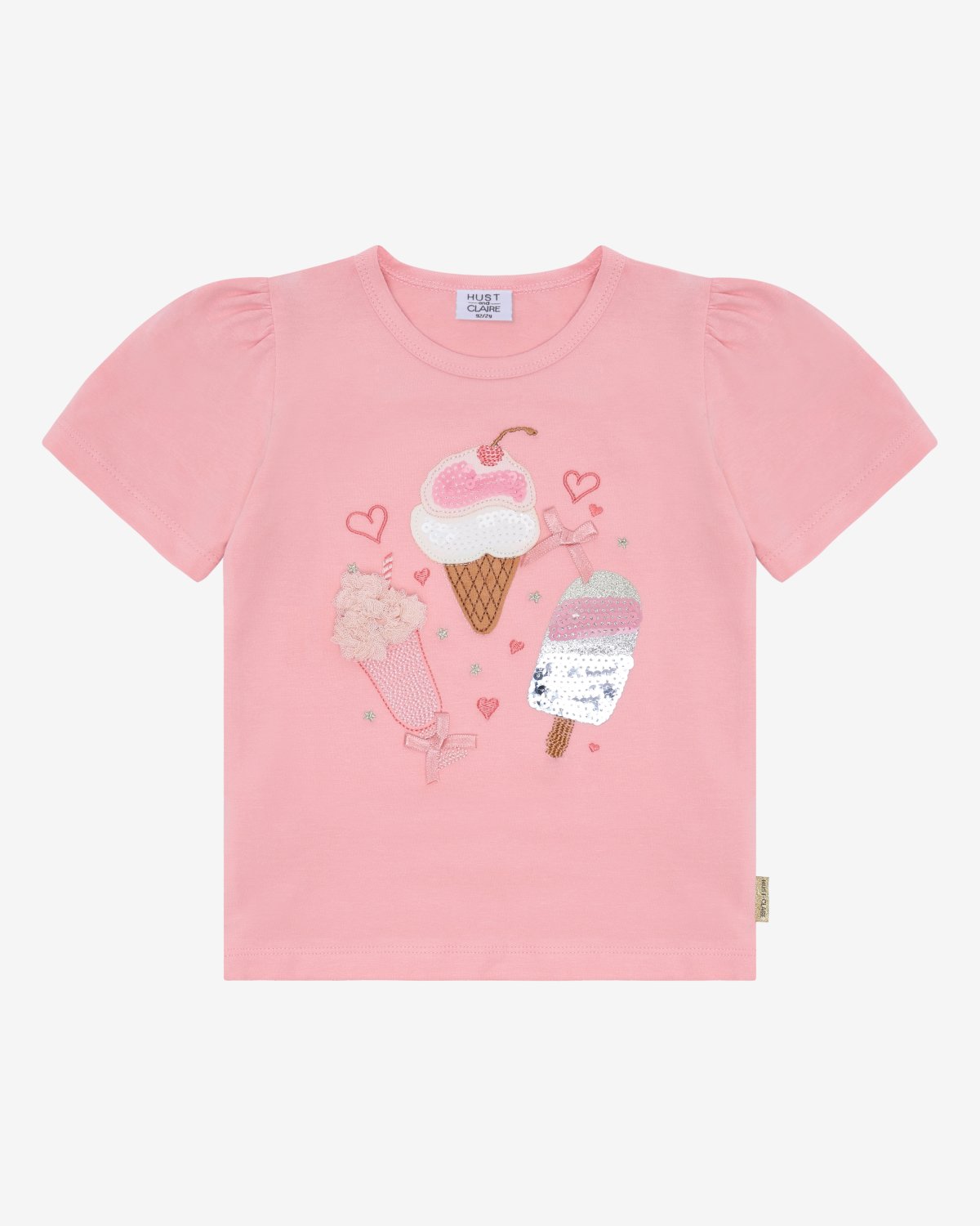 T-skjorte Barn M/ Glitter – Bomull, Elastan | HCAlma Ice cream