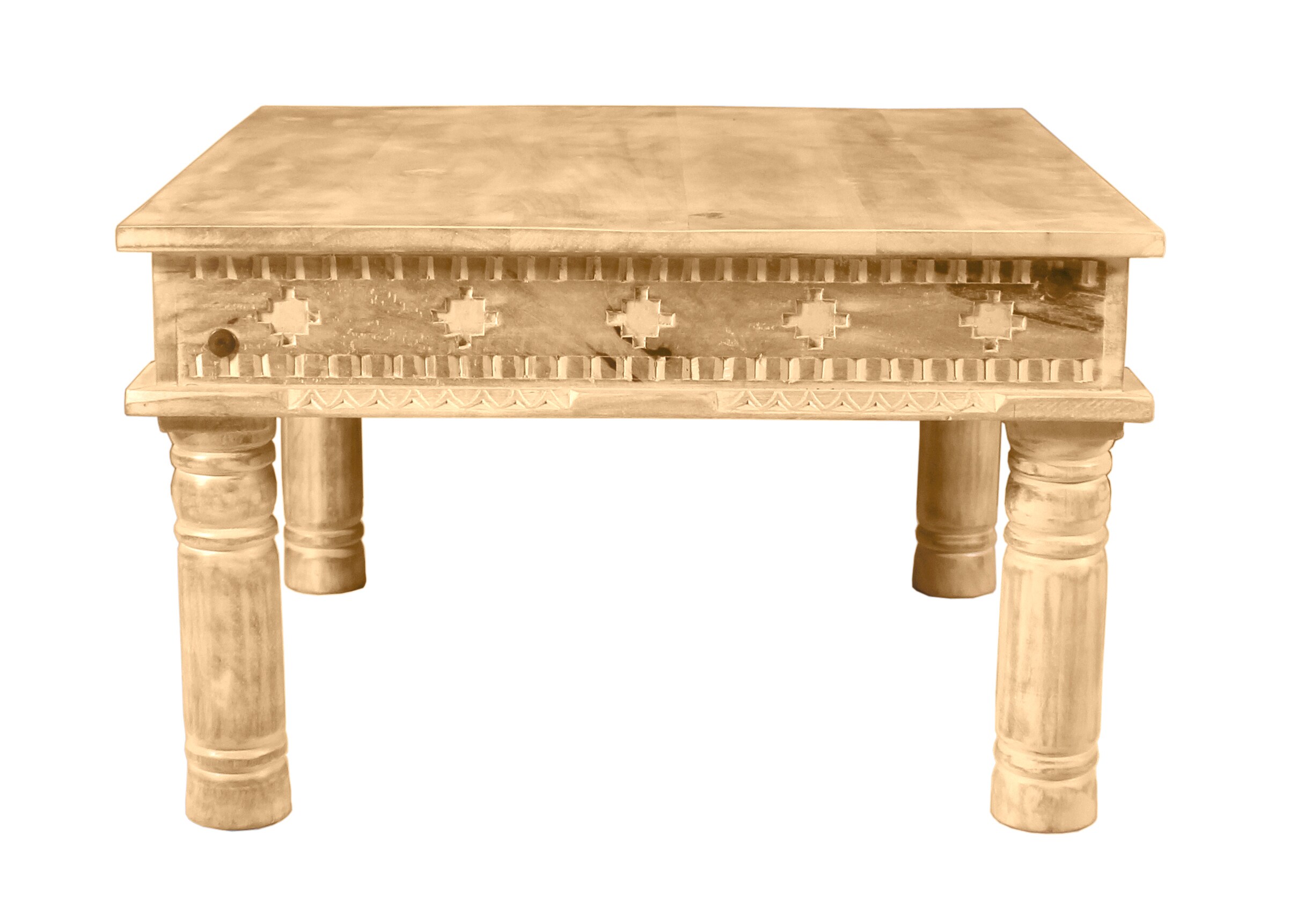 Couchtisch 70x70 Mangoholz Tisch Beistelltisch Wohnzimmertisch Sofatisch massiv