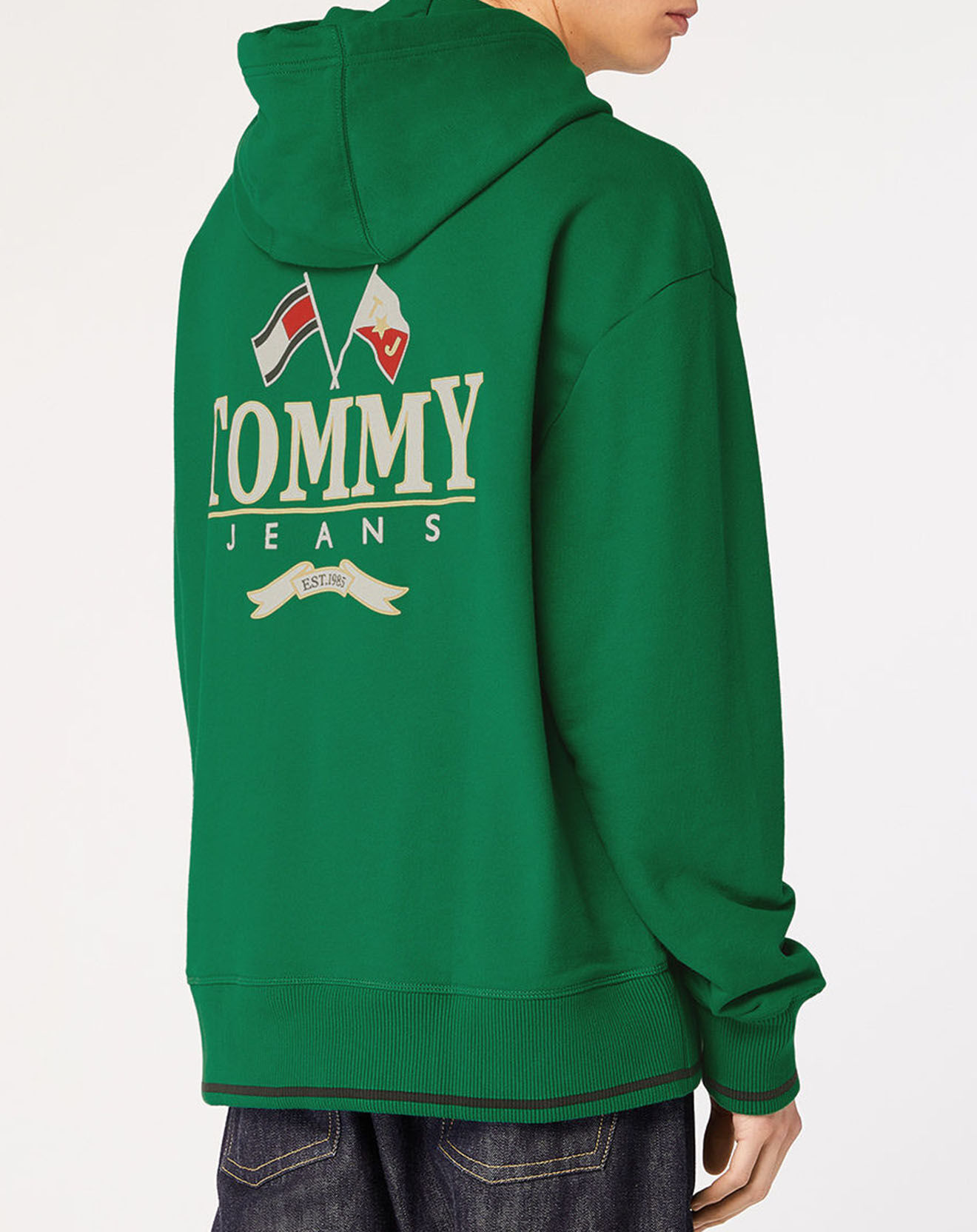 Tommy Jeans Sweat à capuche Skater vert gazon