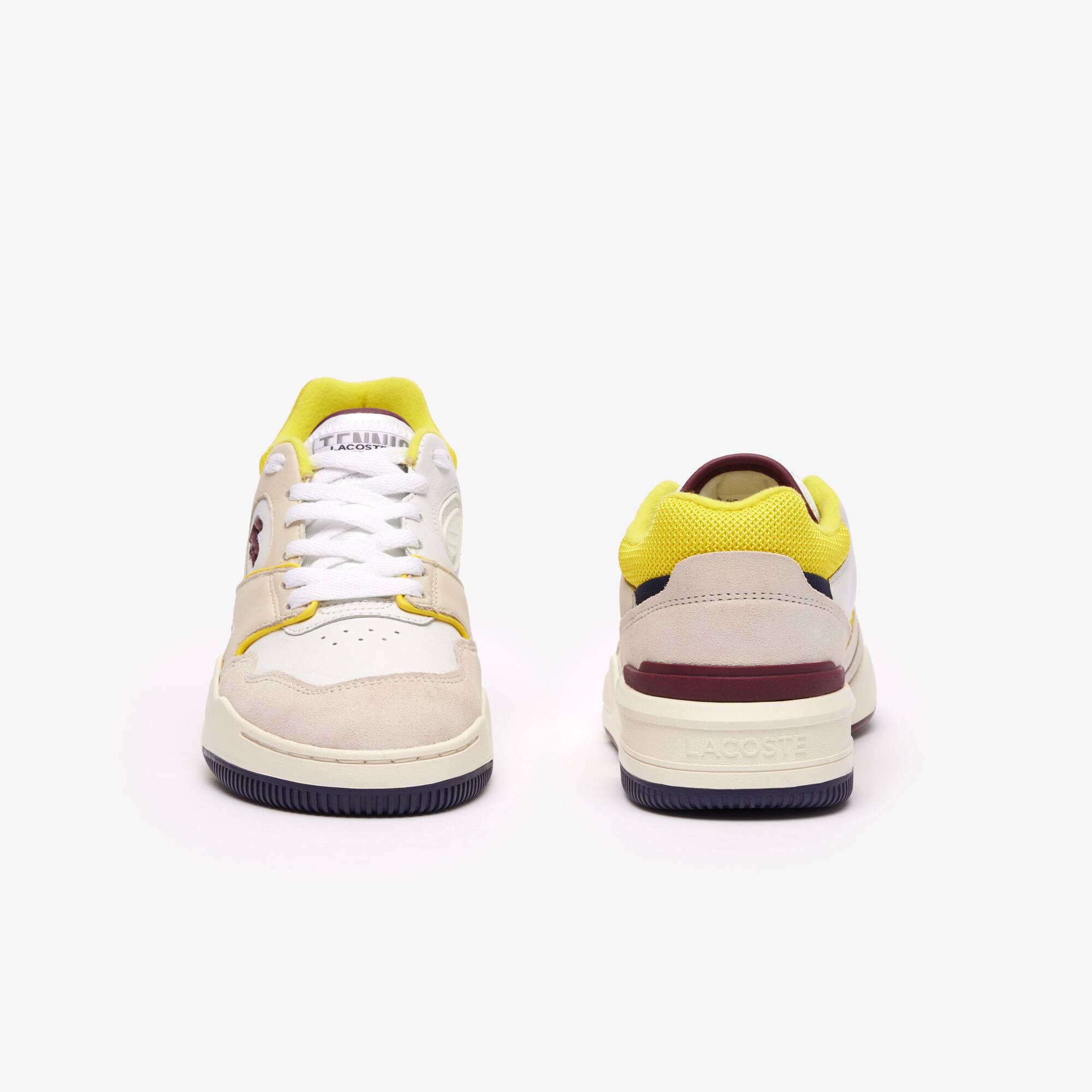 Damen-Sneaker Lineset aus Leder mit Kontrast-Schuhkragen Sneakers - Weiss - Lacoste - Damen