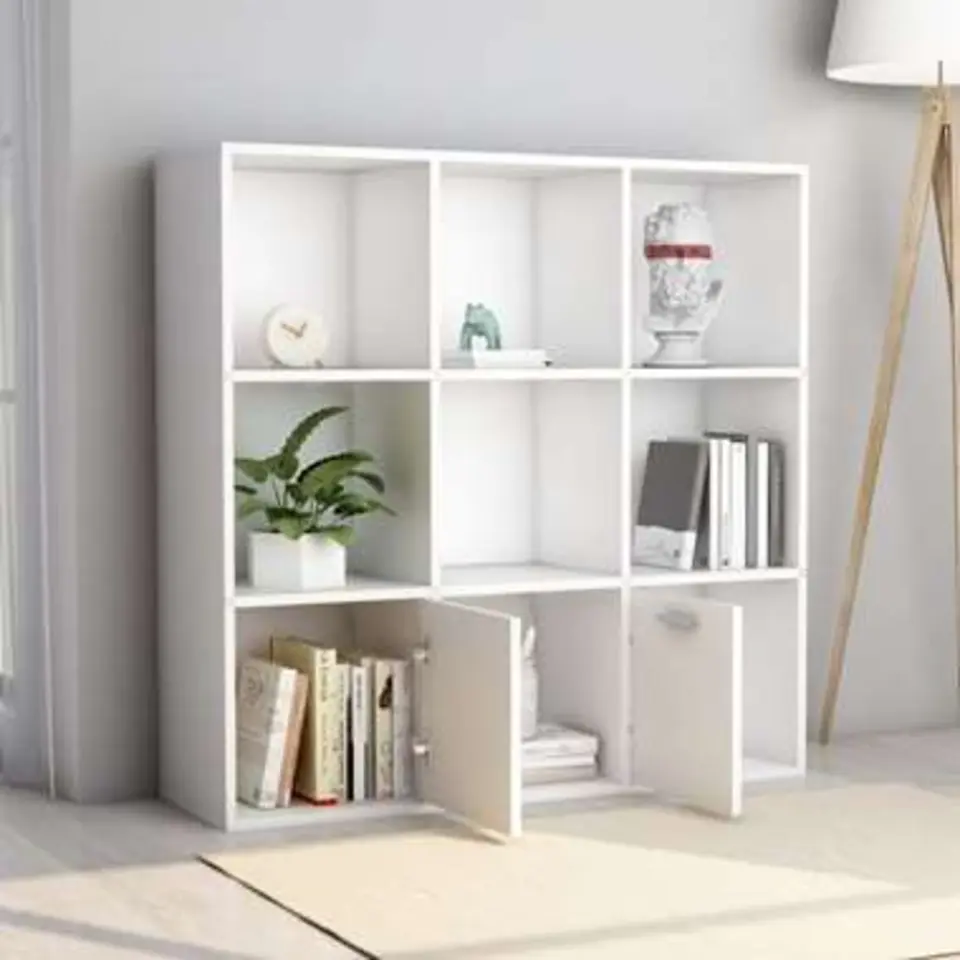 vidaXL - Boekenkast - Wit - Bewerkt hout