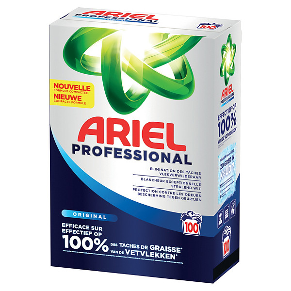 Lessive en poudre Ariel Professional tous textiles 100 lavages