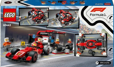 LEGO City 60443 F1-depotstopp og -team med Ferrari-bil
