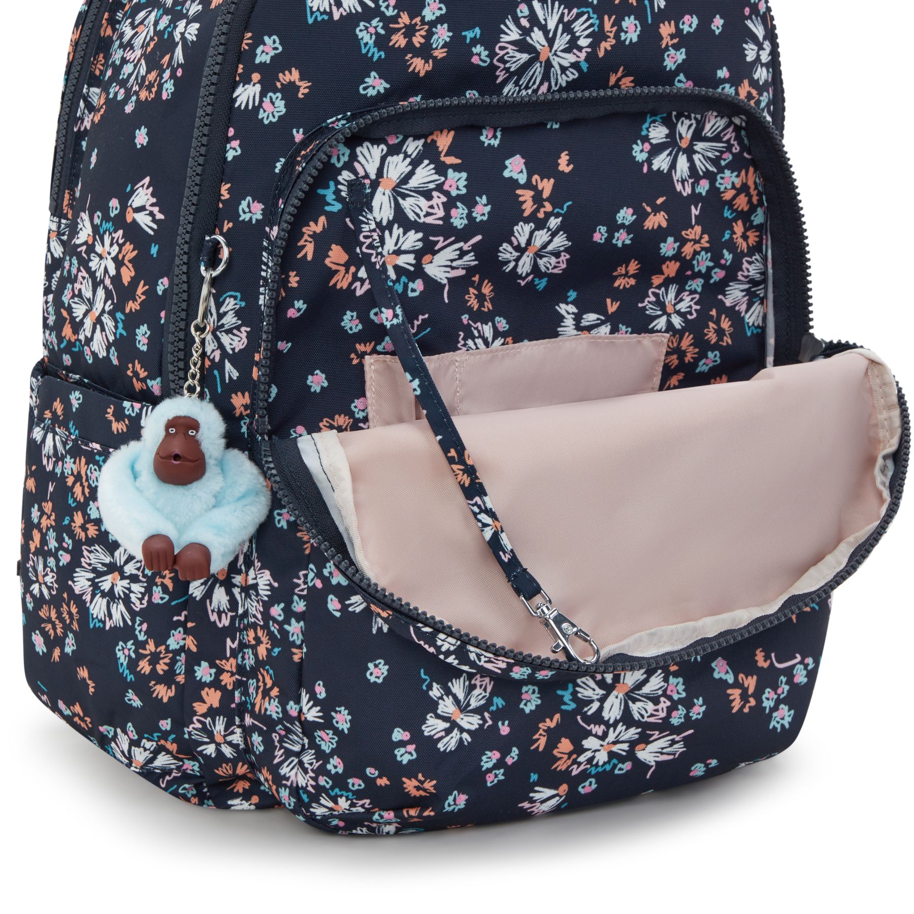 SEOUL COLLEGE Grand sac à dos avec compartiment séparé pour ordinateur portable - Flower Field