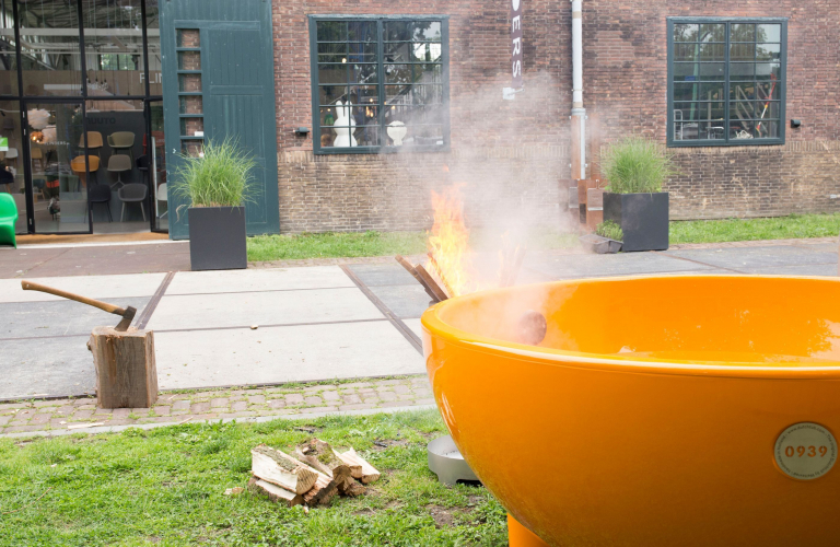 Weltevree Dutchtub Original hottub houtgestookt oranje