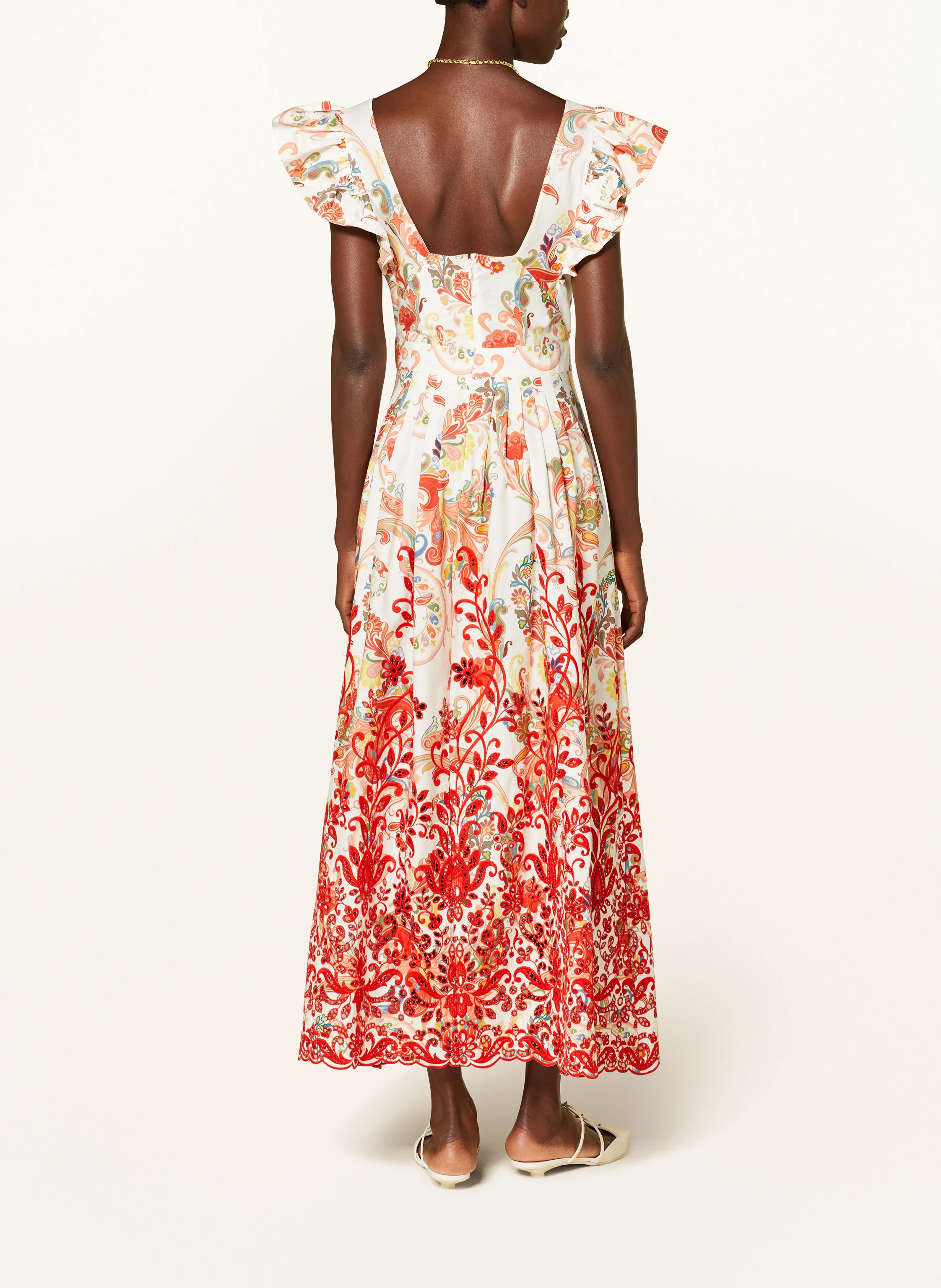 ETRO Kleid mit Volants und Lochspitze